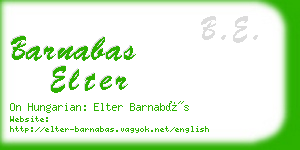 barnabas elter business card